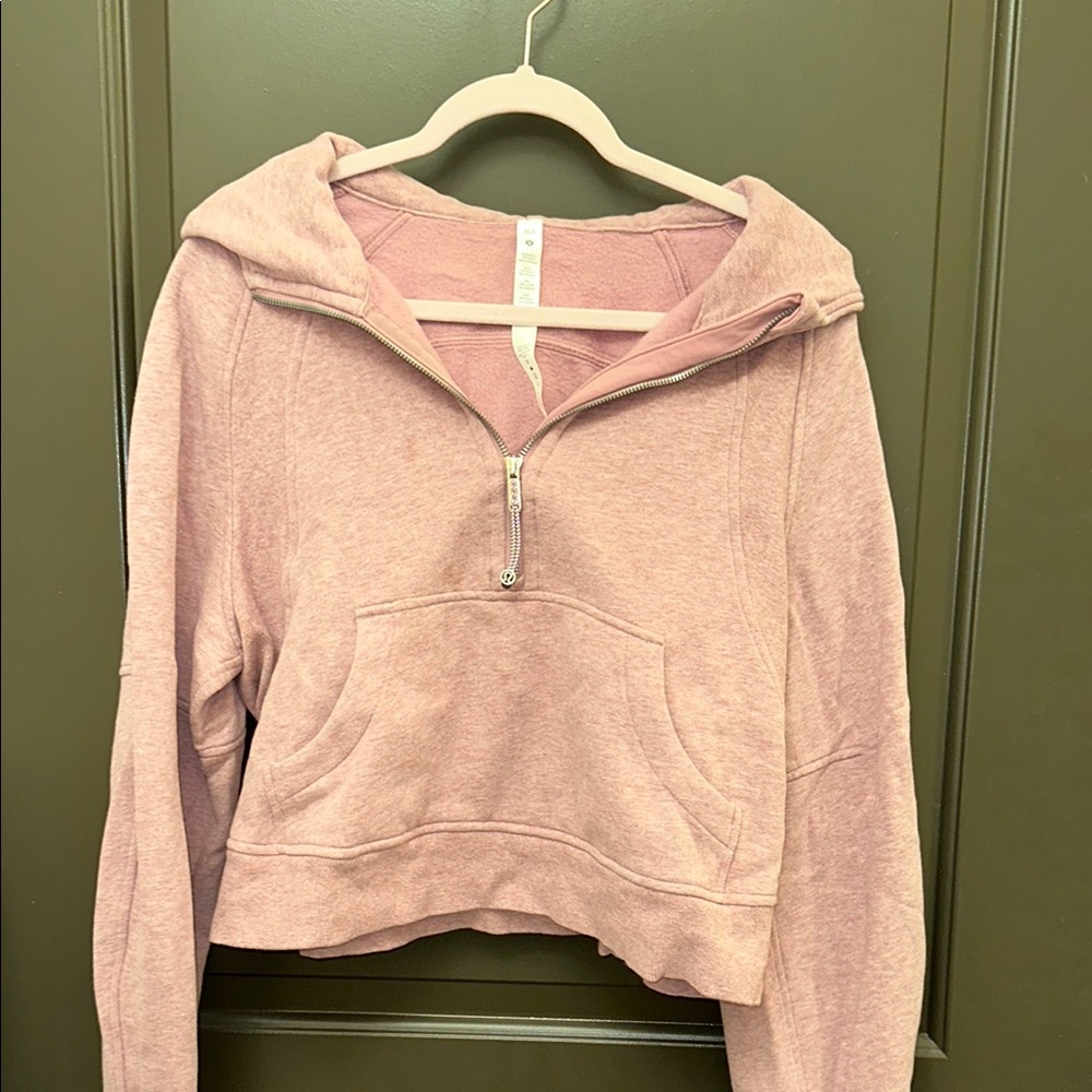 Light Pink Lululemon Scuba Half-Zip Hoodie XS/S